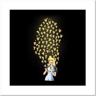 Golden Butterflies Posters and Art